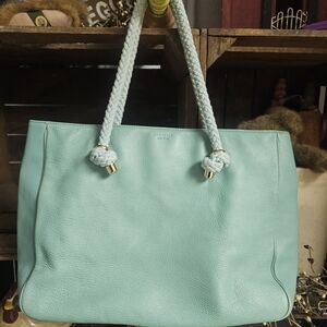 Kate Spade Mint Green Leather Tote